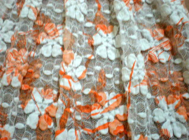 1.White-Orange Tie Dye Lace